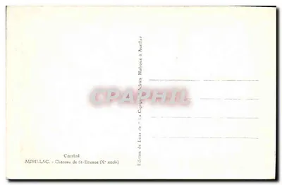 Aurillac - Zamek Świętego Etienne (X wiek) — Wydawnictwo La Capsule w Aurillac — Rewers