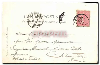 Coye (Oise) — O Castelo da Rainha Branca — editor Vilgrain & Vinard — Verso