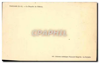 Thouars (D.-S.) — A Capela do Castelo — Edições Artísticas Raymond Bergevin — Verso