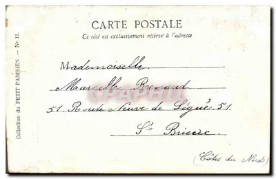 Paryż — Brama Świętego Martyna — wydawca Petit Parisien, n° 11 — Rewers