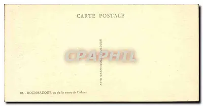 Rocamadour — widok z drogi z Cahors — Arts Graphiques Toulouse — Rewers