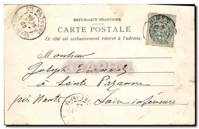 Stara pocztówka Nimes Fontaine Pradier — Rewers