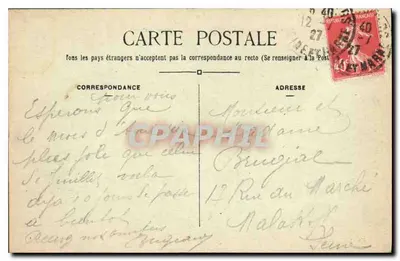 Coulommiers - Vista dos Capuchinhos — Editor J. Grandiran — Verso