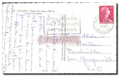 Avignon — Pałac Papieski (XIV w.) i N-D des Doms — Rewers
