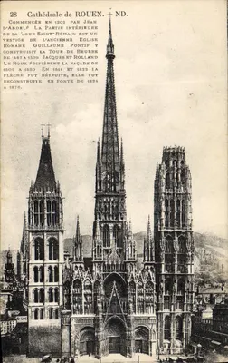 Katedra w Rouen — ND. — Wyd. Lévy et Neubrulin, 44, rue Letellier, Paryż