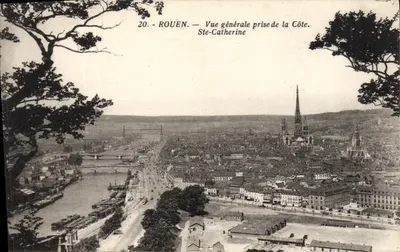 Rouen — Ogólny widok z Côte, Ste-Catherine