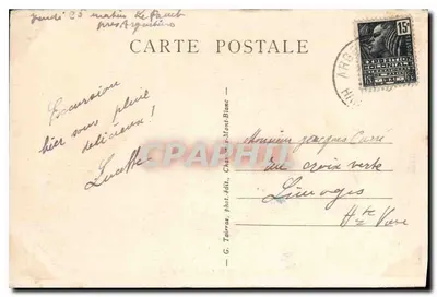 Chamonix-Mont-Blanc — Morze lodowe widziane z Kapelusza — G. Tairras, fot. wyd. — Rewers