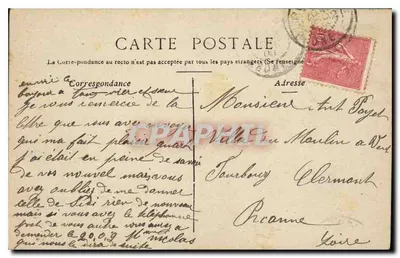 Larocheffoucault — Zamek i rzeka Tardoire — Biscuits Ninot & Bastide — Lyon — Rewers