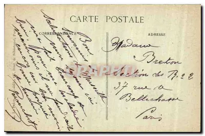 Marseille — Uitzicht op de Torens van het Kasteel van If — E. L. D. — Achterkant