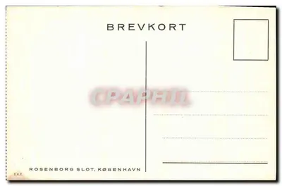 Rosenborg Slot — Copenhague — Brevvkort — Verso