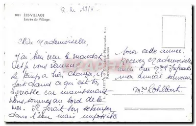 Wejście do Wsi — Eze — Reprodukcja zabroniona, nr 1011 — Rewers