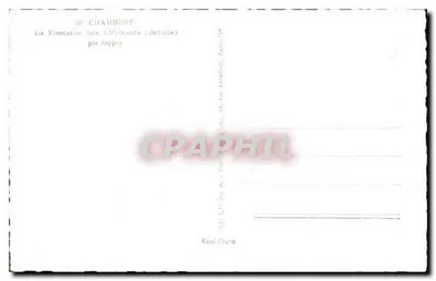 Chambéry — Fontanna Elefantów (szczegóły) — autor Sappey — Rewers