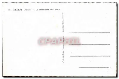 Nevers (Nièvre) — Pomnik Pamięci — Wydawca Cim — Rewers