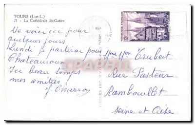 Tours (Indre-et-Loire) — A Catedral Saint-Gatien — editor Oim — Verso