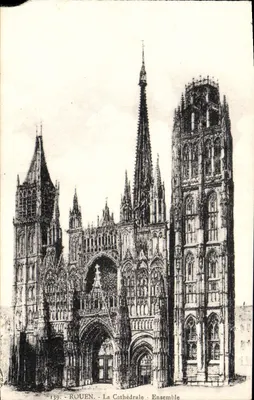 Rouen - Katedra - Całość — ilustracja rytowana — nr 139