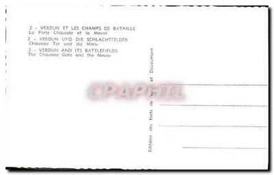 Verdun — La Porte Chaussée e la Meuse — Edizioni delle Ferte di Douaumont — Verso