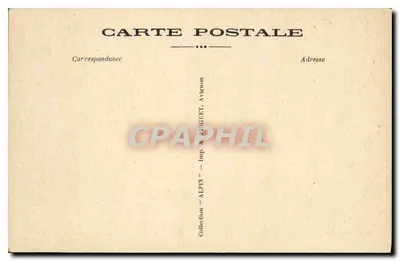 Villeneuve-lès-Avignon — Patio de la Cartuja (siglo xiv) — Acuarela J. THIBAUD — Reverso