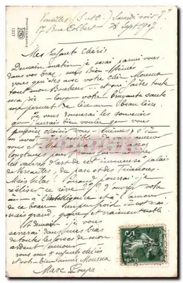 Uitzicht op de Seine door de bomen — Fototipie — n° 148 — Achterkant