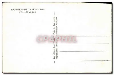 Dosson-Sieck (Finistère) — Golvend effect — Kunstuitgaven 'VOM' Parijs — Achterkant