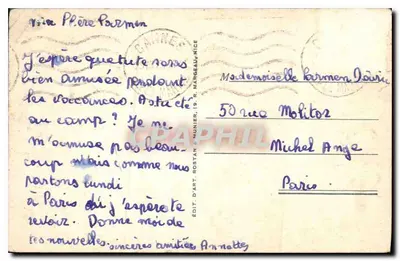 Vintage Postcard Le Trayas General View — Back