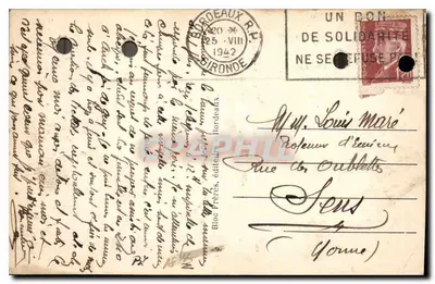Bordeaux — Wjazd do Parku Bordelais i Aleja Carnot — BR, nr 135 — Rewers
