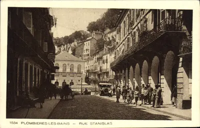 Plombières-les-Bains — Rue Stanislas — editor Braun & Cie, Dornach