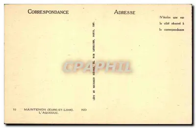 Maintenon (Eure-et-Loir) — Aqueduk — Wydawca Léty i Recractin, 44 rue Lotellier, Paryż — Rewers