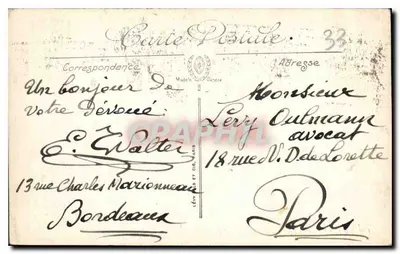 Bordeaux — Plac Gambella — LL. n°192 — Rewers