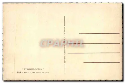 As Torres de Foix — Pirineus-Oceano — Editor Labouche, Toulouse, n° 338 — Verso