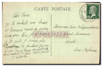 Chavagnes-en-Paillers (Vendée) — Estátua de Nossa Senhora do Sceptro — Pequeno Seminário — Verso