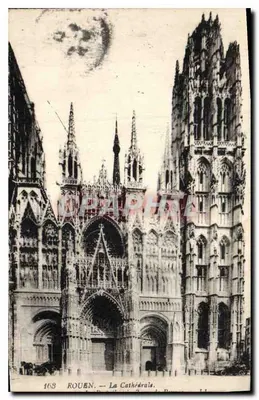 Rouen — Widok na katedrę — Wydawca anonimowy, nr 168