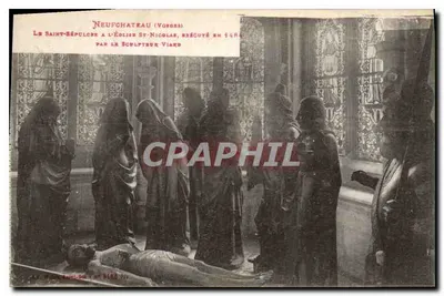 O Santo Sepulcro na Igreja de São Nicolau, executado em 1484 pelo escultor Viard — Neufchâteau (Vosges)