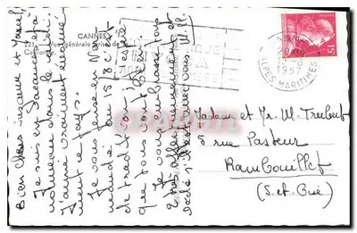 Cannes — Ogólny widok z 1957 roku — Wydawca: CANNES — Rewers