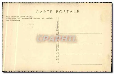 Nossa Senhora dos Echarmeaux — Les Echarmeaux (Rhône) — escultura de Molette — Verso