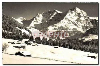 Paisagem alpina nevada — Adelboden, Suíça — Fot. Klopfenstein