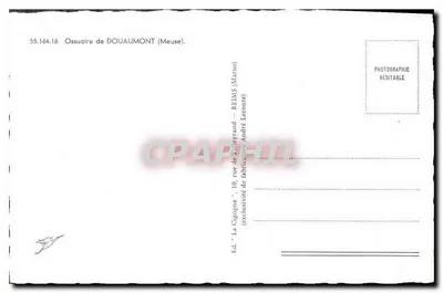 Ossuaire de Douaumont — widok panoramiczny — Éd. La Cigogne, Reims — Rewers