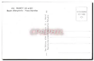 Basen Amfitrydy — Plac Stanisława — Les Éditions d'Art, Paryż — Rewers