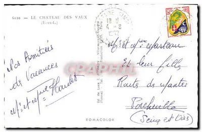 Zamek Vaux — Wydawnictwo de Luxe E. Mignon — n°6130 — Rewers