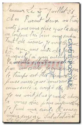 Katedra Notre-Dame w Paryżu — ruiny po bombardowaniu — wydawca: CARTE POSTALE — Rewers