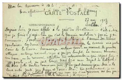 LYON — Nueva Estación de Ginebra y de los Brotteaux — C.B. — n° 1624 — Reverso