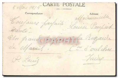 Pervyse (Bélgica) — Casa Comunal destruída pelo bombardeio — Guerra de 1914 — Verso