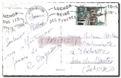 Luchon — Widok na Pireneje — Réal-Photo — Rewers
