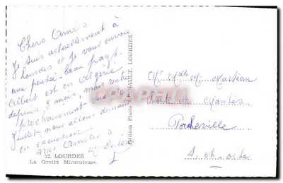 Gruta Milagrosa de Lourdes — Editor: Photo Renault, Lourdes — N° 52 — Verso