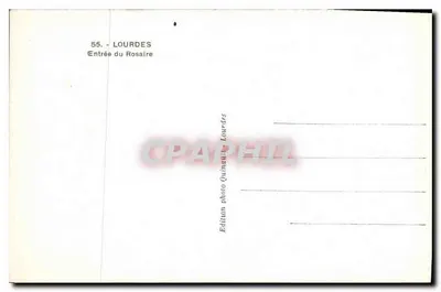 Lourdes — Entrata del Rosario — Edizione fotografica Ournaou Lourdes — Verso