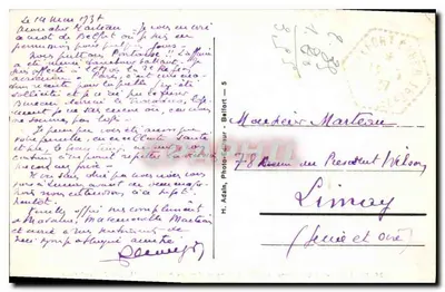 Belfort — Lew — dzieło Bartholdiego — wydawca H. Adan, nr 26 — Rewers