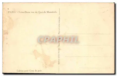 Notre-Dame w Paryżu — widok z Quai de Montebello — Édition d'Art YVON — Rewers
