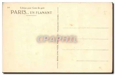 Paris — Arco do Triunfo — Edição de Arte YVON, n°21 — Verso