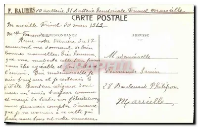 Igreja de Mozac — Capitel (Cabeça antiga) Século XII — Amat, editor, Riom — Verso