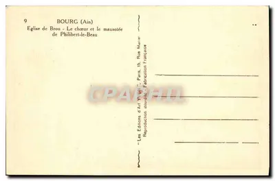 Chiesa di Brou — Il coro e il mausoleo di Philibert-le-Beau — Edizioni d'Arte Yvigny, Parigi — Verso