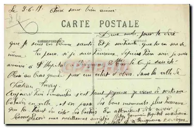 Périgueux — Caserna do 34º de Artilharia — Antigo Seminário — Verso